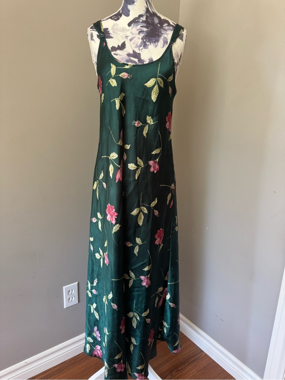 Y2K Oscar de la Renta Pink Label Floral Nightgown